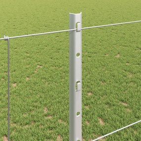 Postes de Cerca vidaXL 22 pcs U-Channel 120 cm Aço Galvanizado, Cerca