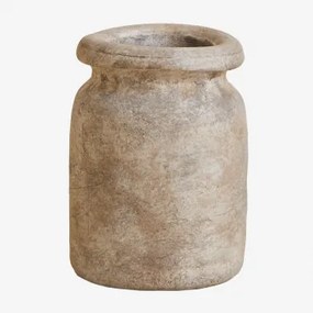 Vaso De Terracota (↑18,5 Cm) Agnon Castanho-pedra - Sklum