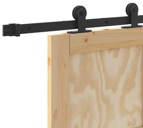 Porta Deslizante vidaXL com Conjunto de Ferragens 93x202 cm Madeira de