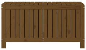 Caixa de arrumação jardim 115x49x60cm pinho maciço castanho-mel