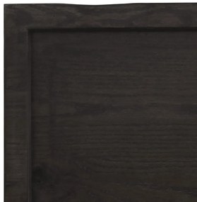 Tampo de mesa 140x50x(2-6) cm carvalho tratado castanho-escuro