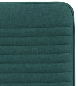 Cadeiras de jantar 6 pcs tecido verde-escuro