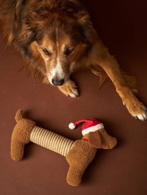 Brinquedo cão salsicha de Natal chocolate