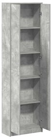 Guarda-roupa Cinza Concreto 55x25x189 cm Madeira Estruturada