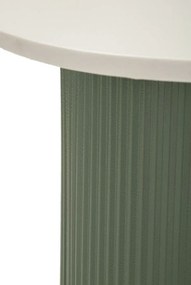 MESA DE APOIO EM MÁRMORE ARTIFICIAL FRANKFURT 40X42X45 CM VERDE E BRANCO