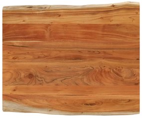 vidaXL Tampo de mesa retangular borda viva 90x80x2,5 cm acácia maciça