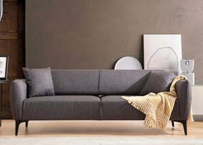 Sofá "Belissimo" de 3 Lugares – Cinzento Escuro – 220x95x67 cm – Desig