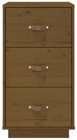 Mesa de cabeceira 40x40x75 cm pinho maciço castanho mel