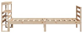 Cama sem colchão 75x190 cm madeira de pinho maciça