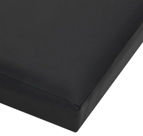 Bancos de arrumação dobráveis 2 pcs couro artificial preto