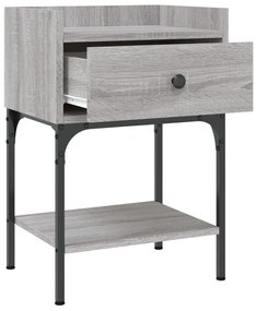 Mesas cabeceira 2pcs 40,5x31x60 deriv. madeira cinza sonoma