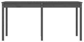 Mesa de jardim 159,5x82,5x76cm madeira de pinho maciça cinzento