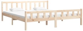Estrutura de cama sem colchão 160x200 cm madeira maciça
