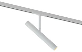 Foco moderno branco para sistema de calha monofásico - Slimline Avery Moderno