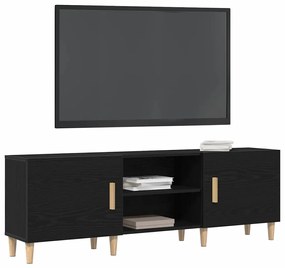 Suporte para TV vidaXL - Carvalho Preto, 150x30x50 cm, Feito de Madeir