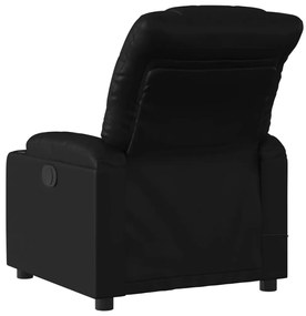 Poltrona massagens reclinável elétrica couro artificial preto