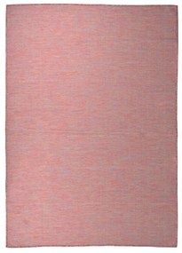 vidaXL Tapete de tecido plano para exterior 140x200 cm vermelho