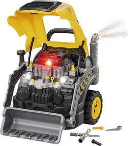 AIYAPLAY Brinquedo de Motor de Escavadora para Crianças com Vapor, Luzes e Sons, Set de Reparação Mecânico, 3-6 Anos, Amarelo | Aosom Portugal