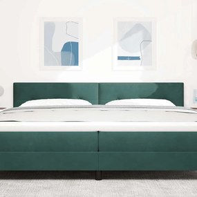 Cabeceira vidaXL Tufted com Botões Verde Escuro 200 cm Veludo