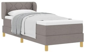 Cama com Estrutura Box e Colchão vidaXL Taupe 80x200 cm Tecido