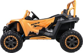 Buggy elétrico para Crianças 24V, 4x4 Arctic Cat WILDCAT XX, 2 Lugares Rodas Espuma EVA, assento couro Laranja