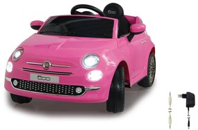 Carro elétrico infantil bateria 12V Fiat 500 Rosa