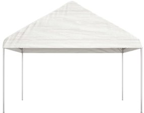 Gazebo com telhado 15,61x4,08x3,22 m polietileno branco