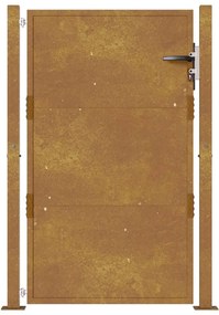 Portão de jardim 105x130 cm aço corten