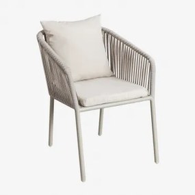 Pack De 2 Cadeiras De Jardim Com Apoios De Braços Em Corda Trançada Arhiza Classic Verde Cáqui - Sklum