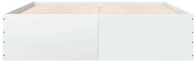 Estrutura de cama 200x200 cm derivados de madeira branco