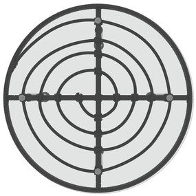 3 pcs conjunto de jantar para jardim vime PE preto