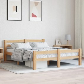 Estrutura de cama 120x200 cm pinho maciço