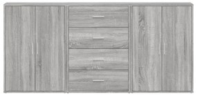 Aparadores 3 pcs 60x31x84 cm derivados madeira cinzento sonoma