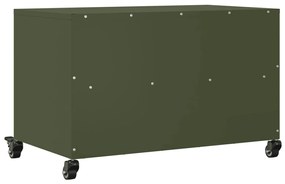 Móvel de TV 68x39x43,5 cm aço verde azeitona