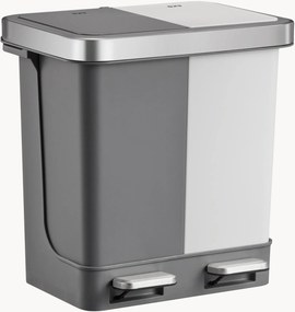 Caixote do lixo com pedal para reciclagem Hana Duo, 10 + 10 L