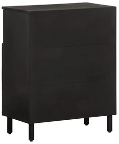 Móvel de apoio 60x33x75 cm madeira de mangueira maciça preto