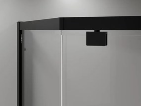 Mexen Exo-R cabine de duche pentagonal de abrir 90 x 90 cm, transparente, preta - 812-090-090-70-00