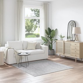 Tapete Shaggy vidaXL com base de látex Cinzento 160x160 cm