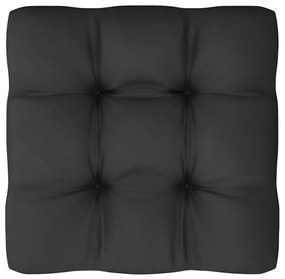 8 pcs conjunto lounge jardim c/ almofadões pinho maciço preto