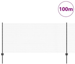 Postes de Cerca vidaXL 22 pcs U-Channel Cinza 100 cm Aço, Cerca Hexago