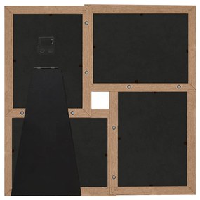 Moldura para 4x(13x18 cm) fotografias MDF castanho-claro