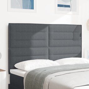 Cabeceira vidaXL Design Simples Cinza Escuro 140 cm Tecido de Corduroy