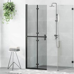 vidaXL Parede de chuveiro walk-in Preto 90 x 6.5 x 190 cm