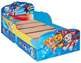 CAMA INFANTIL PATRULHA PATA + COLCHÃO E ALMOFADA 142 cm x 77 cm x 63 cm AZUL