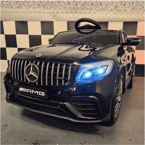 Carro elétrico de criança 12V 4x4 Mercedes GLC 1 pessoa, Pneus Borracha pintado de preto