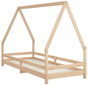 Estrutura de cama infantil 80x200 cm madeira de pinho maciça