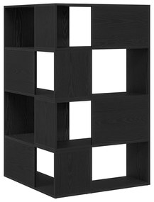 Armário de Canto vidaXL Preto Carvalho 140x30x140 cm Madeira de Engenh
