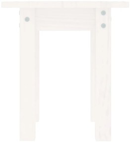 Mesa de centro Ø 35x35 cm madeira de pinho maciça branco