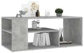 Mesa de centro 100x50x40 cm derivados madeira cinzento cimento
