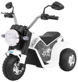 Mota elétrica para crianças 6V, Minimoto, 1 a 3,5 anos Branca